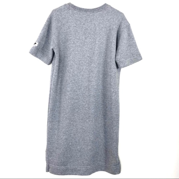 Nike Short-Sleeves Pullover Sweatshirt Lounge Dress in light Gray - Picture 3 of 10